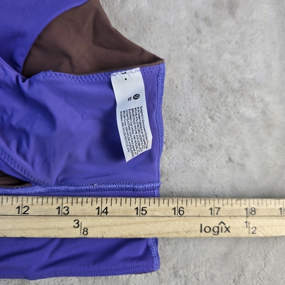 Lululemon Wunder Train Long Line Bra Purple Charged Indigo Support Sz 12 - Picture 6 of 7
